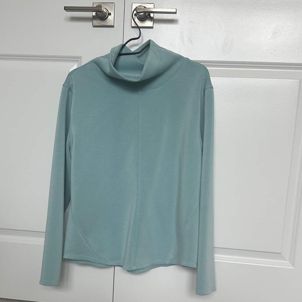 STYLUS Women's Soft Blue Cowl Neck Sweater